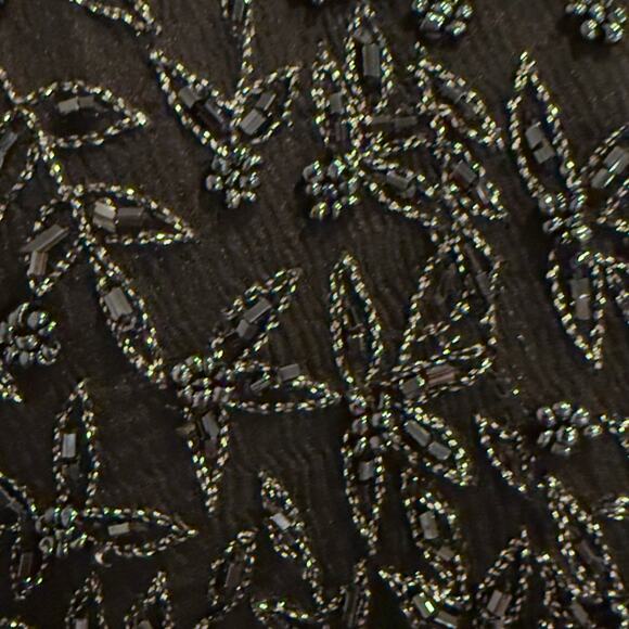 Vintage Adrianna Papell Boutique Evening Beaded Silk Top Size 8 Y2K 90s 00s - Picture 4 of 6